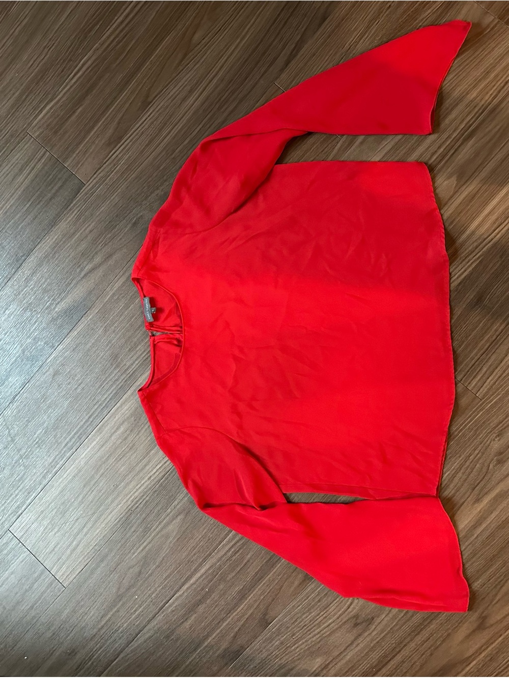 Vince Camuto Bright Red Long Sleeve Crewneck Sweatshirt